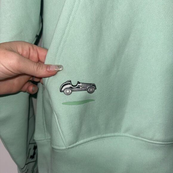 Champion Reverse Weave Hooded Sweatshirt - Monopoly Smoothie Green M - Picture 9 of 14